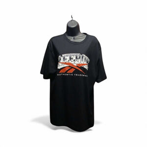 Reebok Unisex Medium Graphic T-Shirt Black Red Logo Tee (JC231)